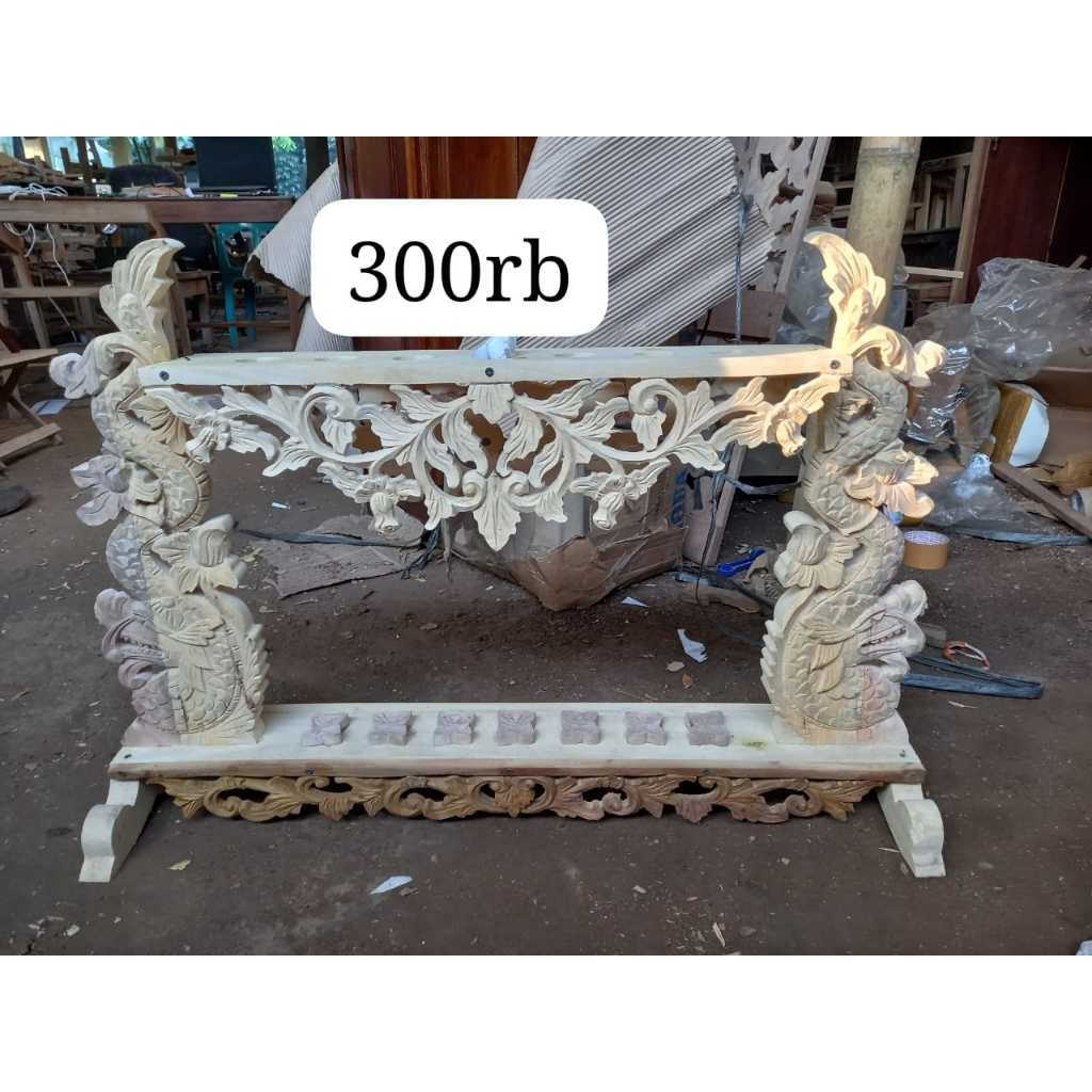 jagrak pusaka keris+tombak isi 7 ukiran naga alusan mentah