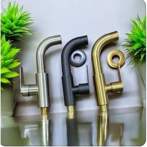 Kran Wastafel Tembok Dingin Stainless Kedeng / Kran Cuci Tangan dinding / Kran Wudhu