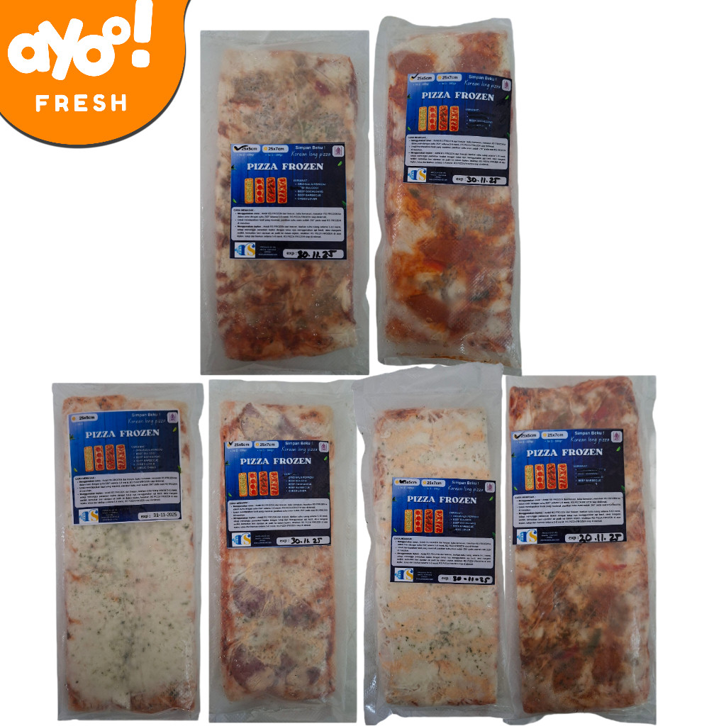 

Pizza Frozen Slice Square 250gr – 6 Varian Rasa