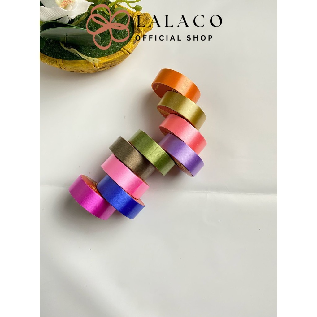 

LALACO - Pita Kado Plastik POLOS 2cm / 4cm Pita Jepang Kertas 14 Meter Dekorasi