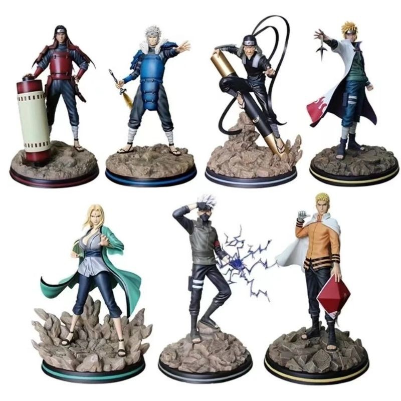 naruto anime gk shippuden boruto model kakashi hokage hashirama tsunade namikaze minato pvc action f