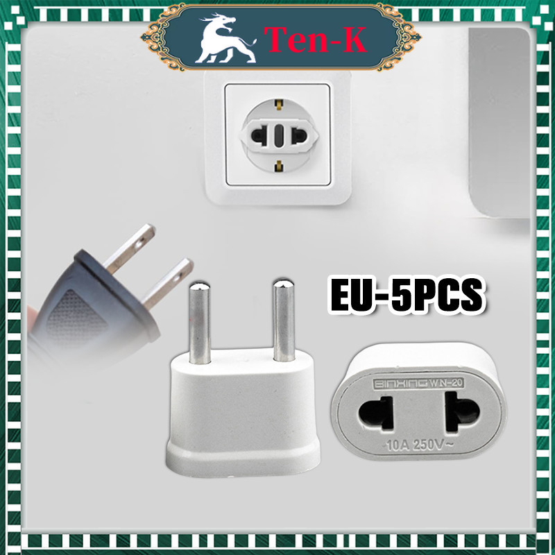 5Pcs Power Plug Adapter US To EU / Power Plug Converter / Converter US To EU