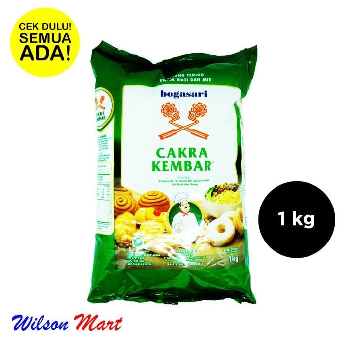 

PROMO! BOGASARI CAKRA KEMBAR TEPUNG TERIGU 1000 GRAM 1 KG HIJAU TUA