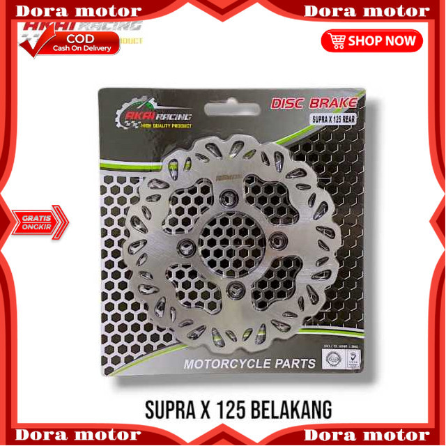 Disc Supra x 125 - Piringan Cakram Belakang Supra X 125 Model Variasi Uk.Standar Merk Akai Racing