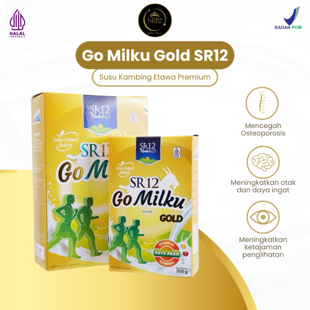 

(EXTRA PROMO) Susu Kambing Etawa GOMILKU GOLD SR12 | Tinggi Kalsium | Bebas Gula & Menyehatkan Tulang