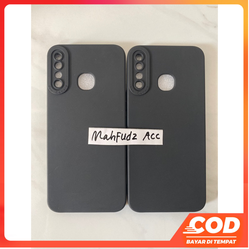 SOFTCASE FULL BLACK INFINIX HOT 8 CASE MACARON PRO CAMERA HITAM POLOS - NA