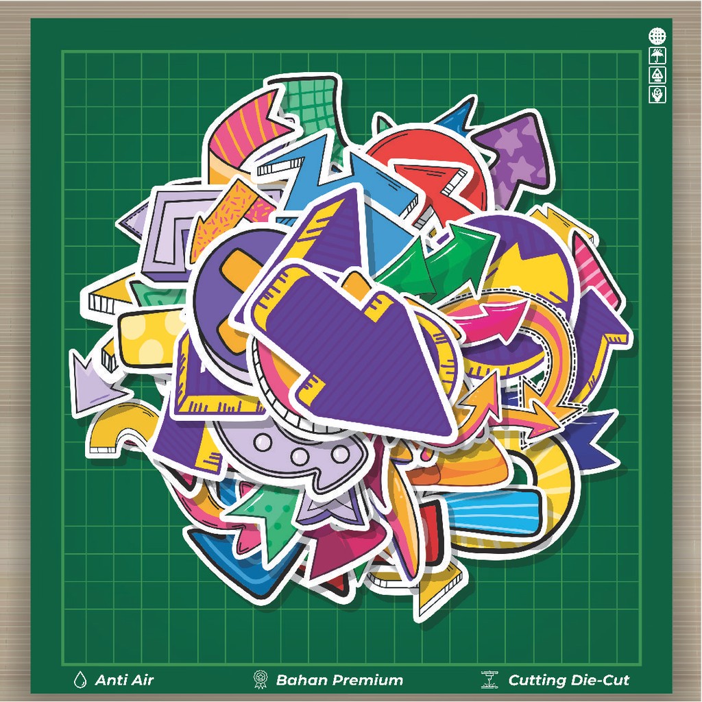 

HOT 50 PCS Stiker Petunjuk Arah Stiker Fashion Cars Decal Dingin Kartu Album Custom Vinyl Anti Air- Sticker Aesthetic Buku Journal Koper Casing HP Tablet Laptop Helm Motor Botol Minum