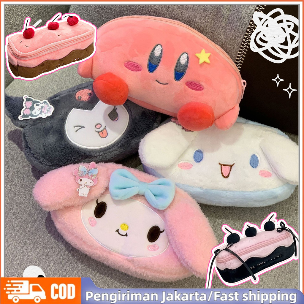 

Cherry Cake Pencil Case Large Kapacity Cute 3D Tempat Pensil Kue Ceri Ins Cake Pen Tas Cute Cherry Girl Heart High