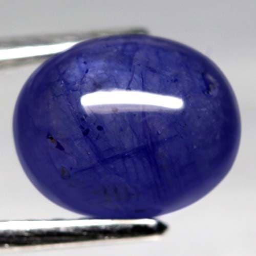 Natural Blue Sapphire Batu Safir Asli 100% Oval Cabochon 4.63 Ct Origin Madagascar Untuk Perhiasan C
