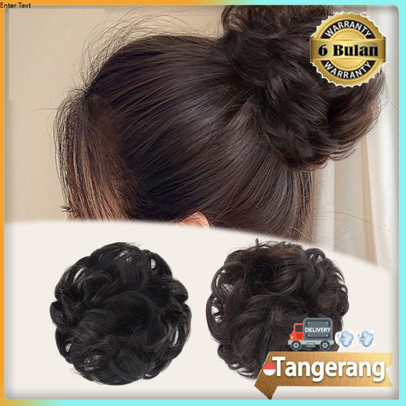 Cepolan Rambut Palsu Karet Scrunchie / Hair Bun / Jepit Cepol Rambut Palsu / Cepol Donat