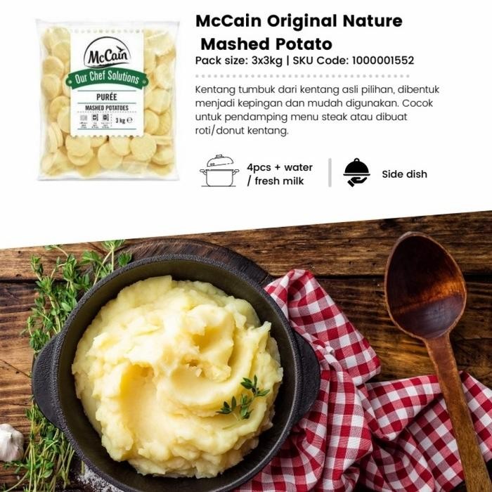 

McCain mashed potato frozen add water or milk only kentang beku - 250 gram