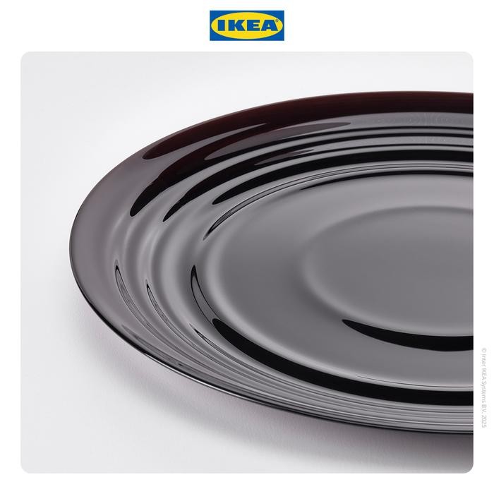 IKEA NATBARB Piring Makan Hitam 24cm Peralatan