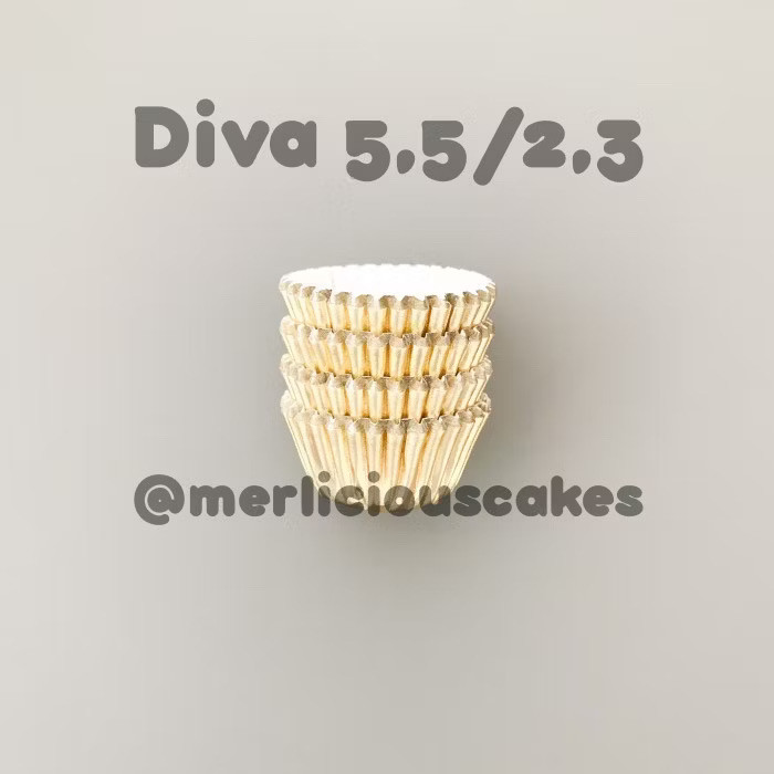 Diva Nastar Cases Gold 55/23 Paper Cup 100 Pcs