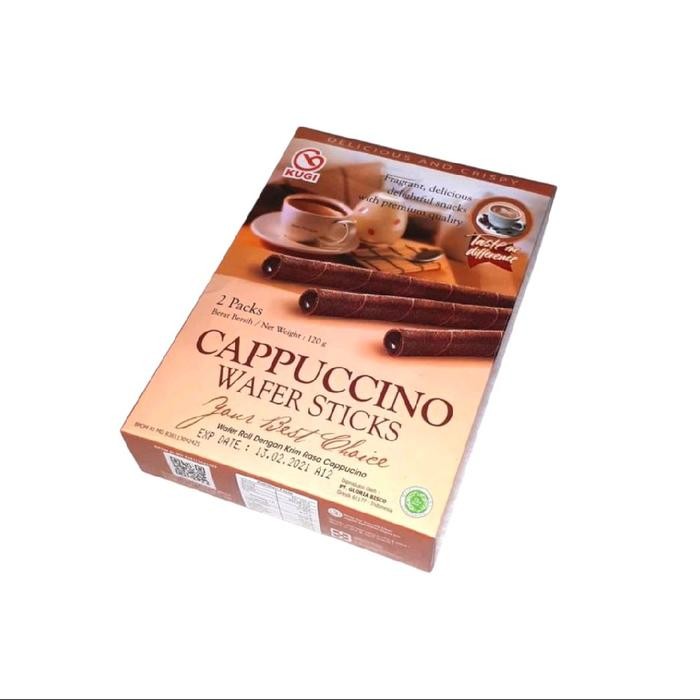 Kugi cappuccino milk wafer stick 120gr