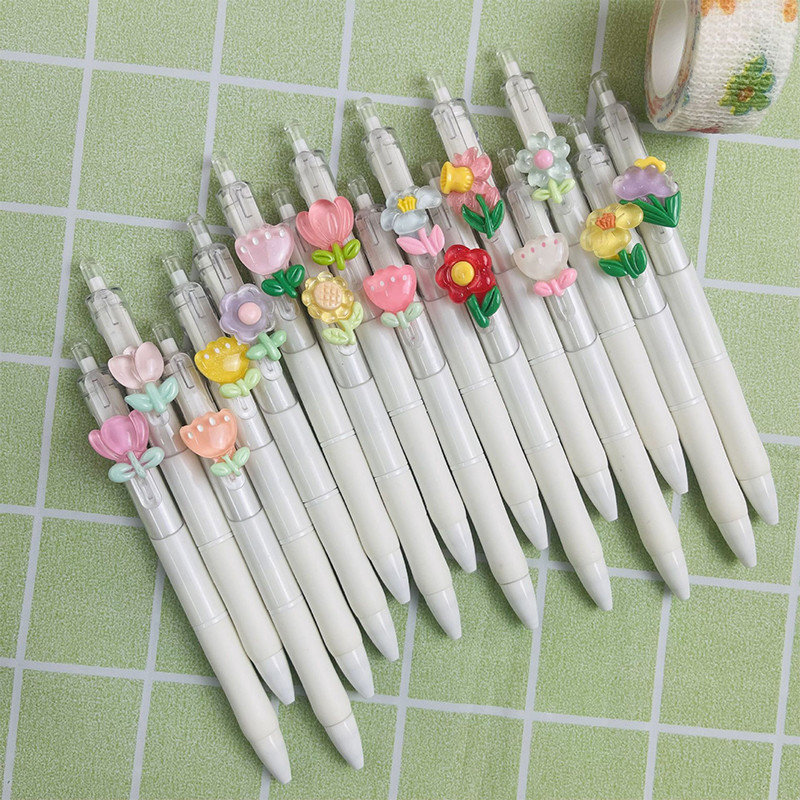 

1PC Cute Mini Flower Gel Pens Black Ink Neutral Pen Kawaii Korean Stationery Kid Gift Writing Tool School Office Supplies random