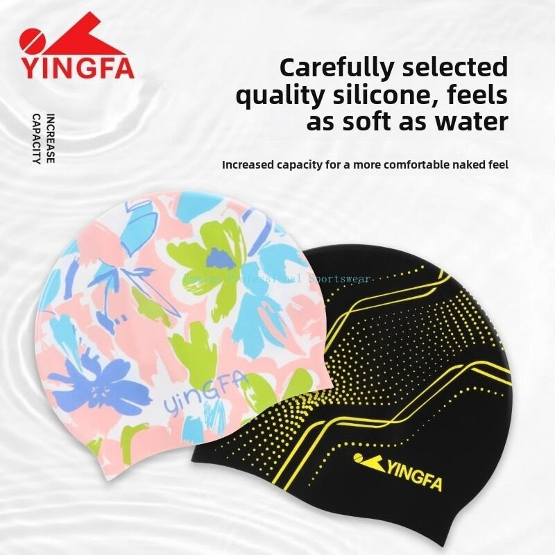 YINGFA Model Baru Silikon Berenang Cap Tahan Air Anti-Kebocoran Nyaman Cocok Tidak Sakit Kepala Sili