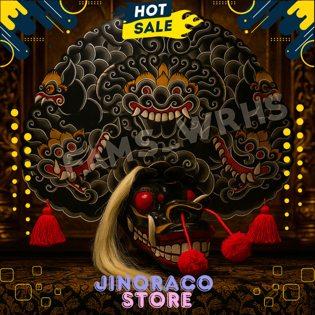 Jinoracostore Barongan Telon VIP Ukuran 22 Full Kayu Barongan Caplokan Kayu