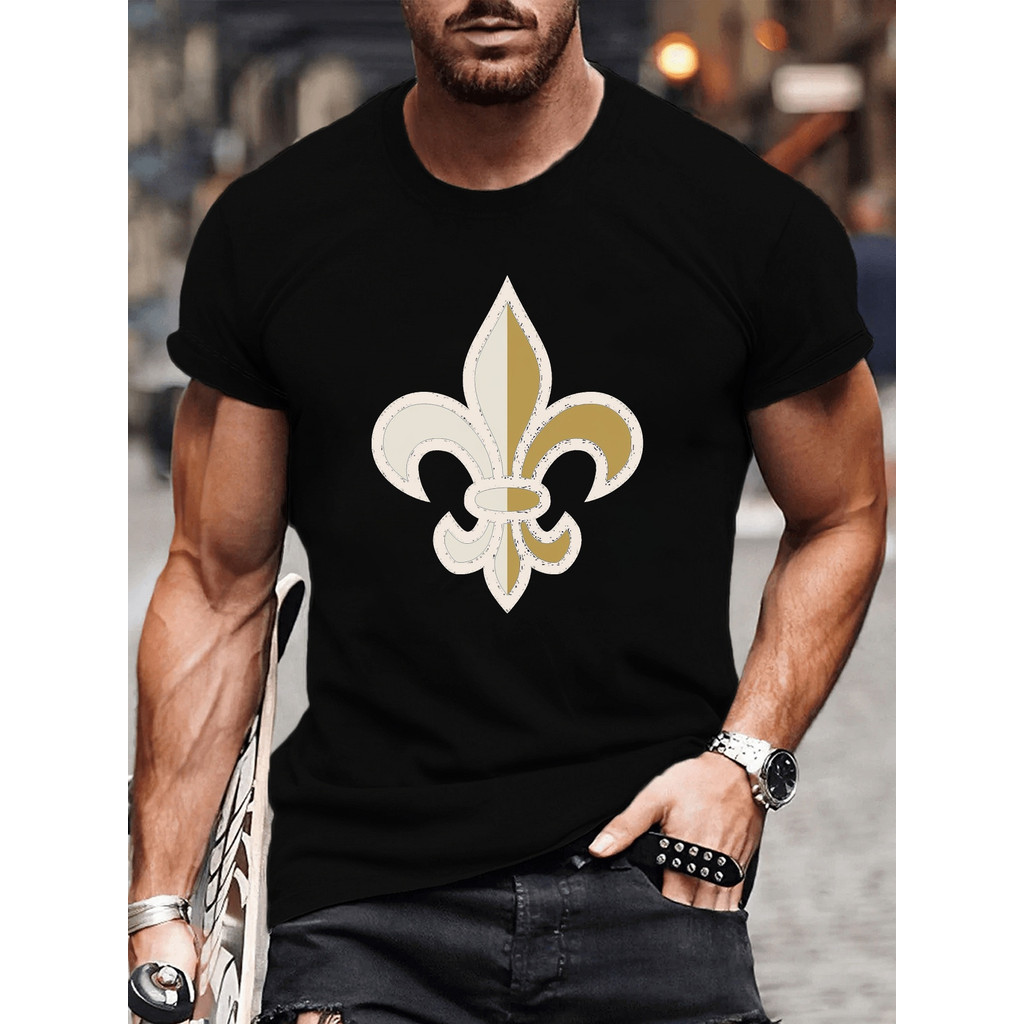 Kaos Pria Motif Bunga - Kaos Oblong Pria Lengan Pendek