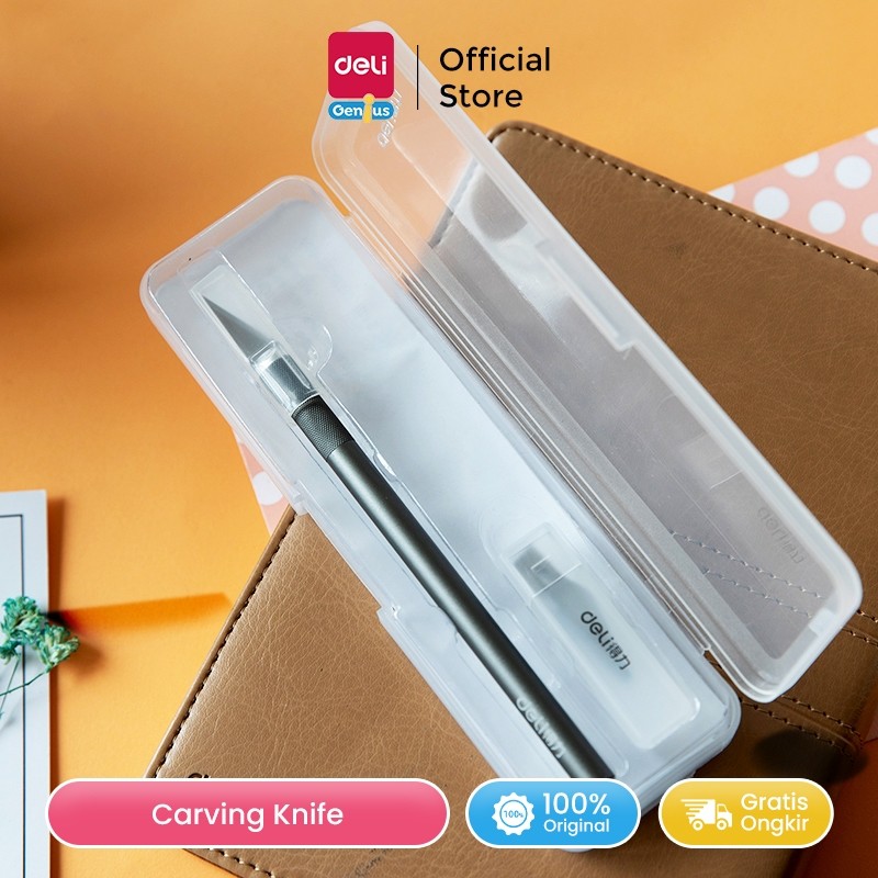 

PROMO!Deli Graver / Cutter Ukir Bahan Metal, Dengan Refill 10pcs 2102 cutterREADY