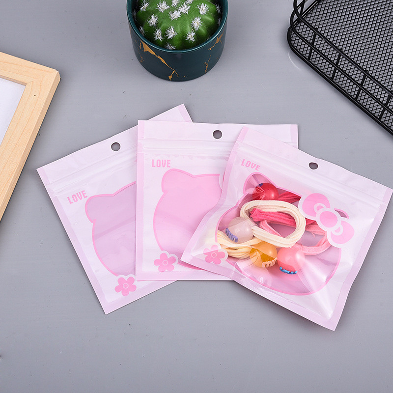 Pouch ZipLock - Pink Kitty - Multifungsi - Serbaguna -  ZipperBag