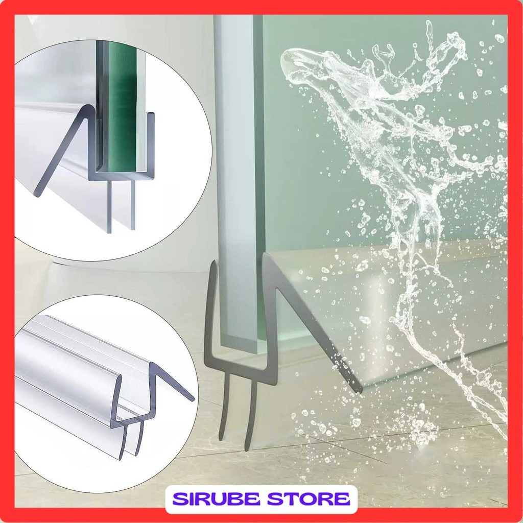Seal Strip Penutup Celah Pintu Kaca Kamar Mandi PVC 50cm - C50