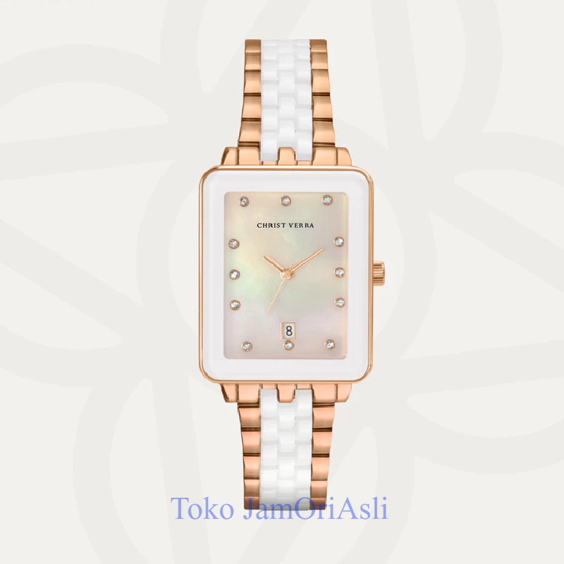 Promo Original Christ Verra Casual Women's Watches Jam Tangan Wanita Celestine Series  CV 511923L-55