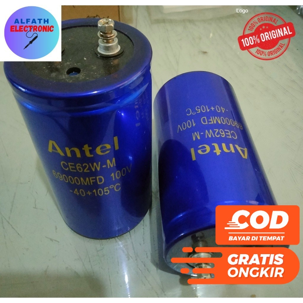 ANTEL KAPASITOR ELKO 69000UF 100VOLT ELCO 69000 UF 100 V ORIGINAL KUALITAS BAGUS