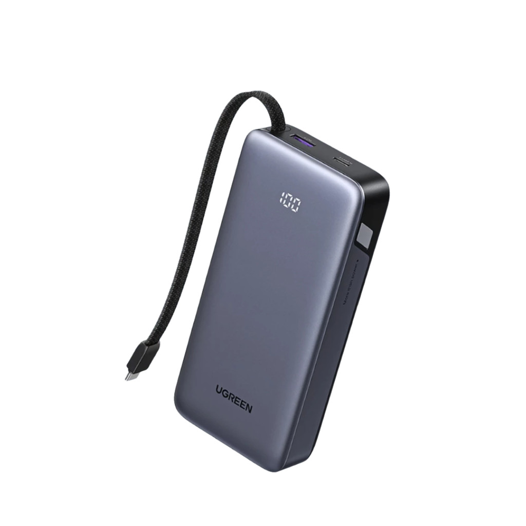 UGREEN Powerbank Built In Cable 20000 mAh Fast Charging 67W Type C 55996B