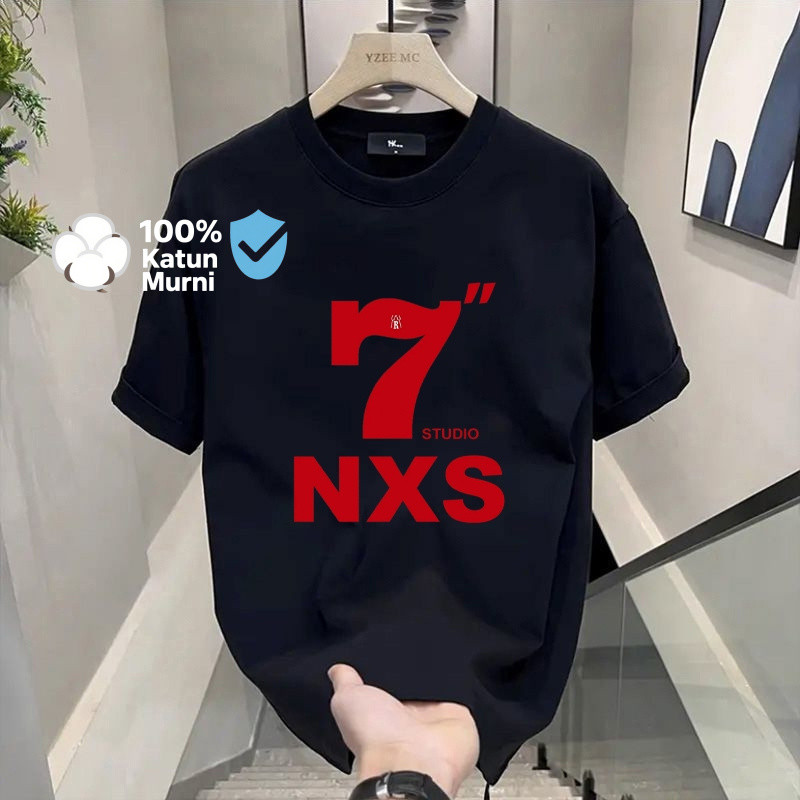 【✅Dingin & Bernafas】Kaos Cotton Premium | Desain Stylish | Motif Kombinasi Angka 7