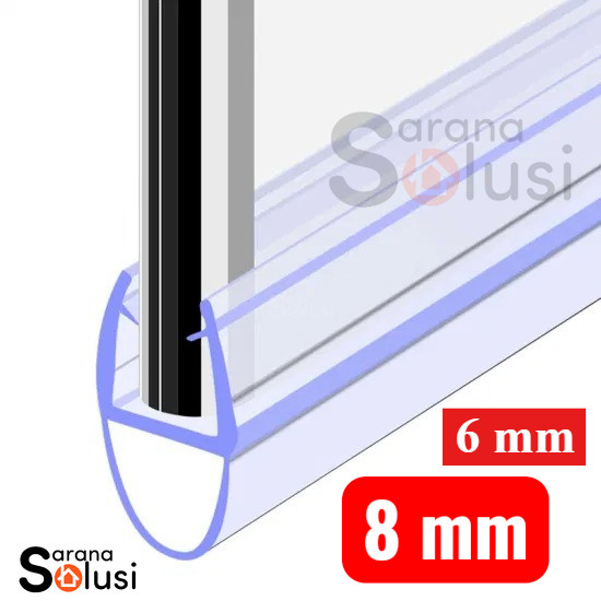 Seal Strip Penutup Celah Pintu Kaca Kamar Mandi PVC 50cm