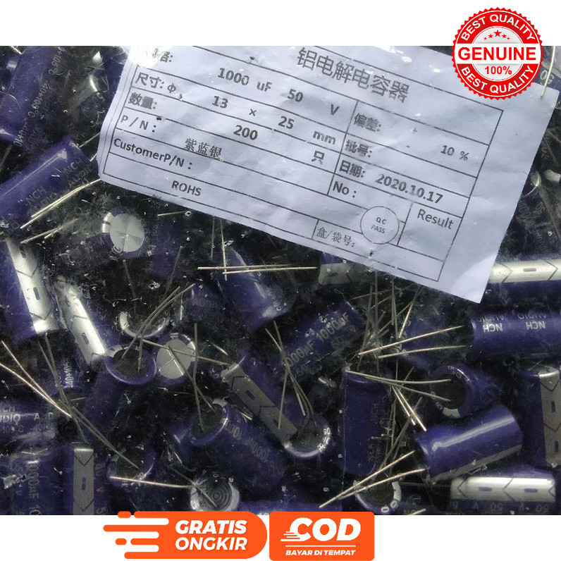 ELCO 1000UF 50V 1000 UF 50 VOLT