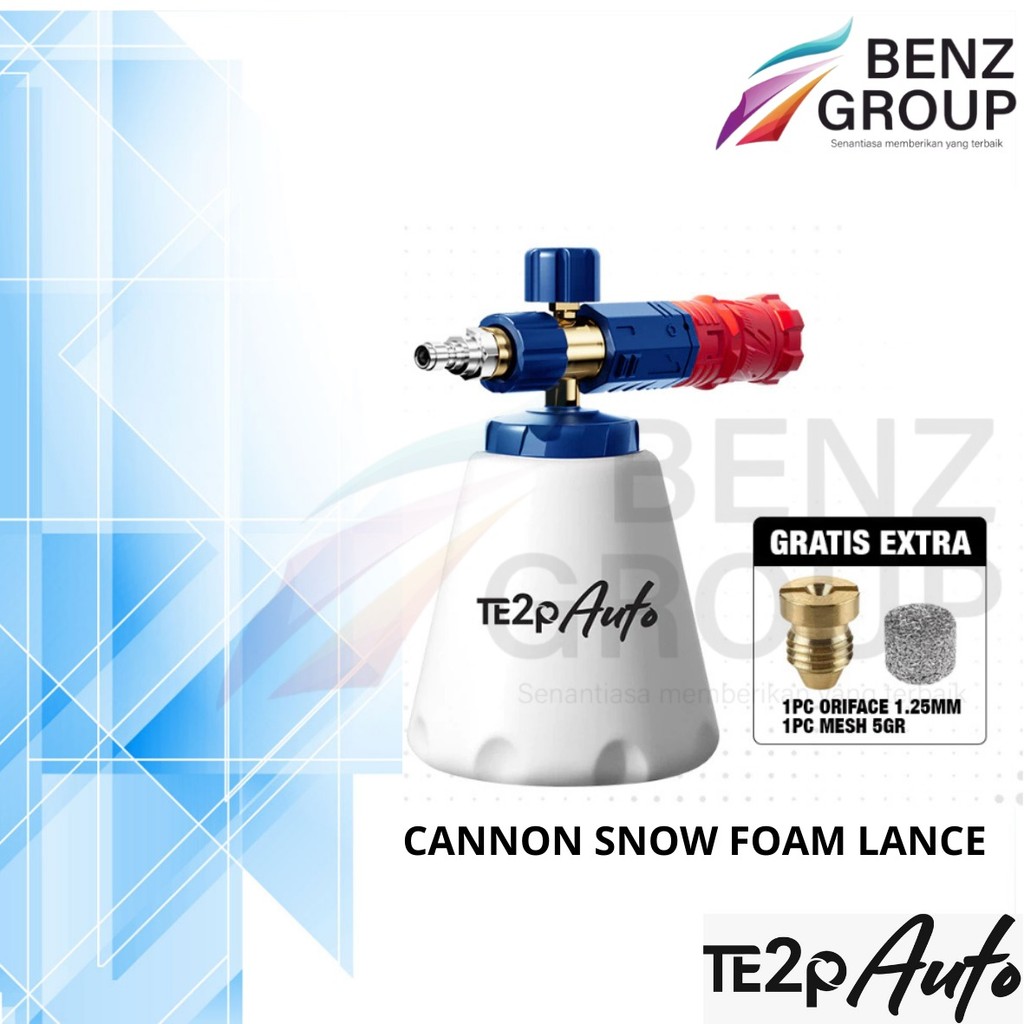 Te2p Auto  Snow Foam Lance 4.0 FREE MESH 5GR Dan ORIFICE 1.25 - Tabung Salju Tembakan Gun Mesin Jet 