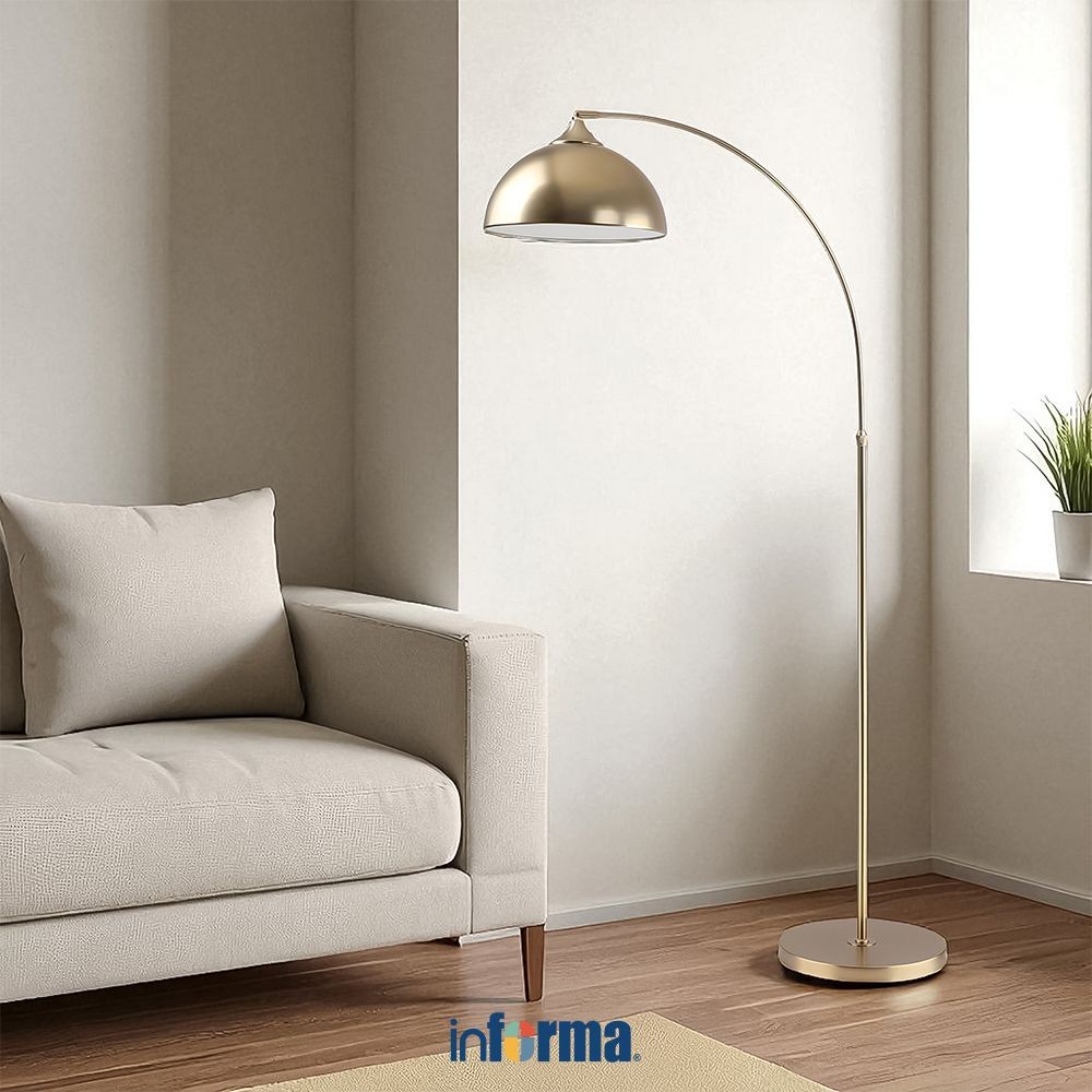 Informa Gabi Lampu Lantai E27 - Gold Brass Lampu Berdiri Floor Lamp Standing Lamp Lampu Hias