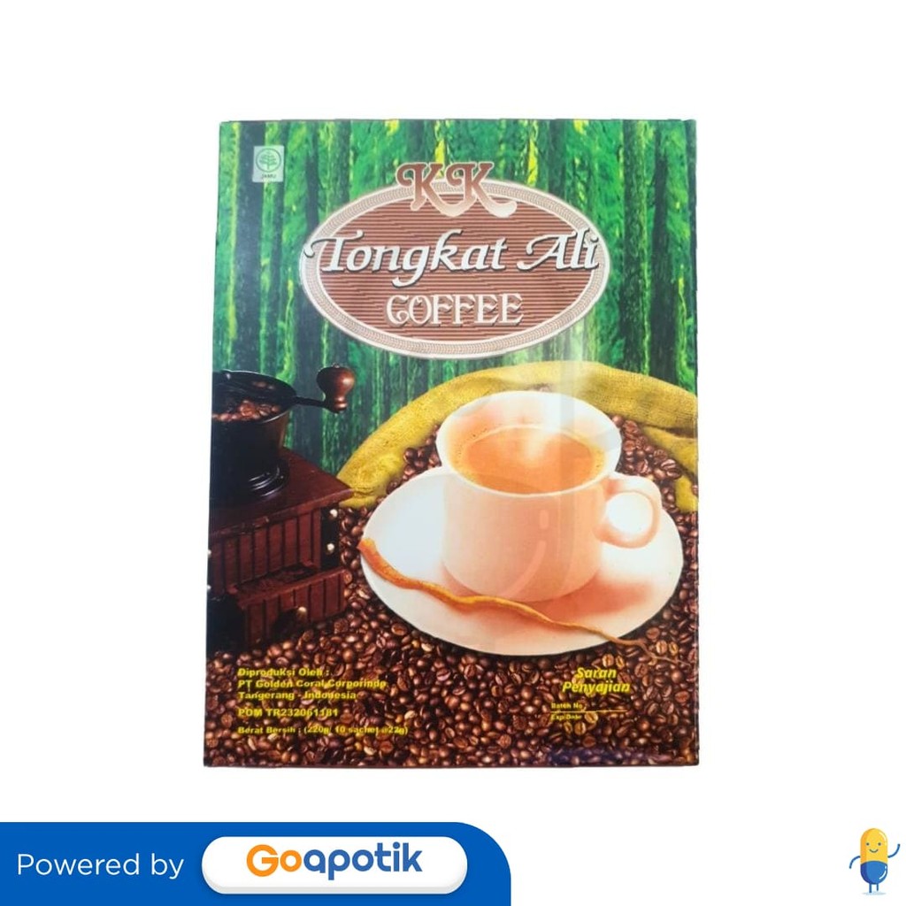 Kk Tongkat Ali Coffee 22 Gram Box 10 Sachet