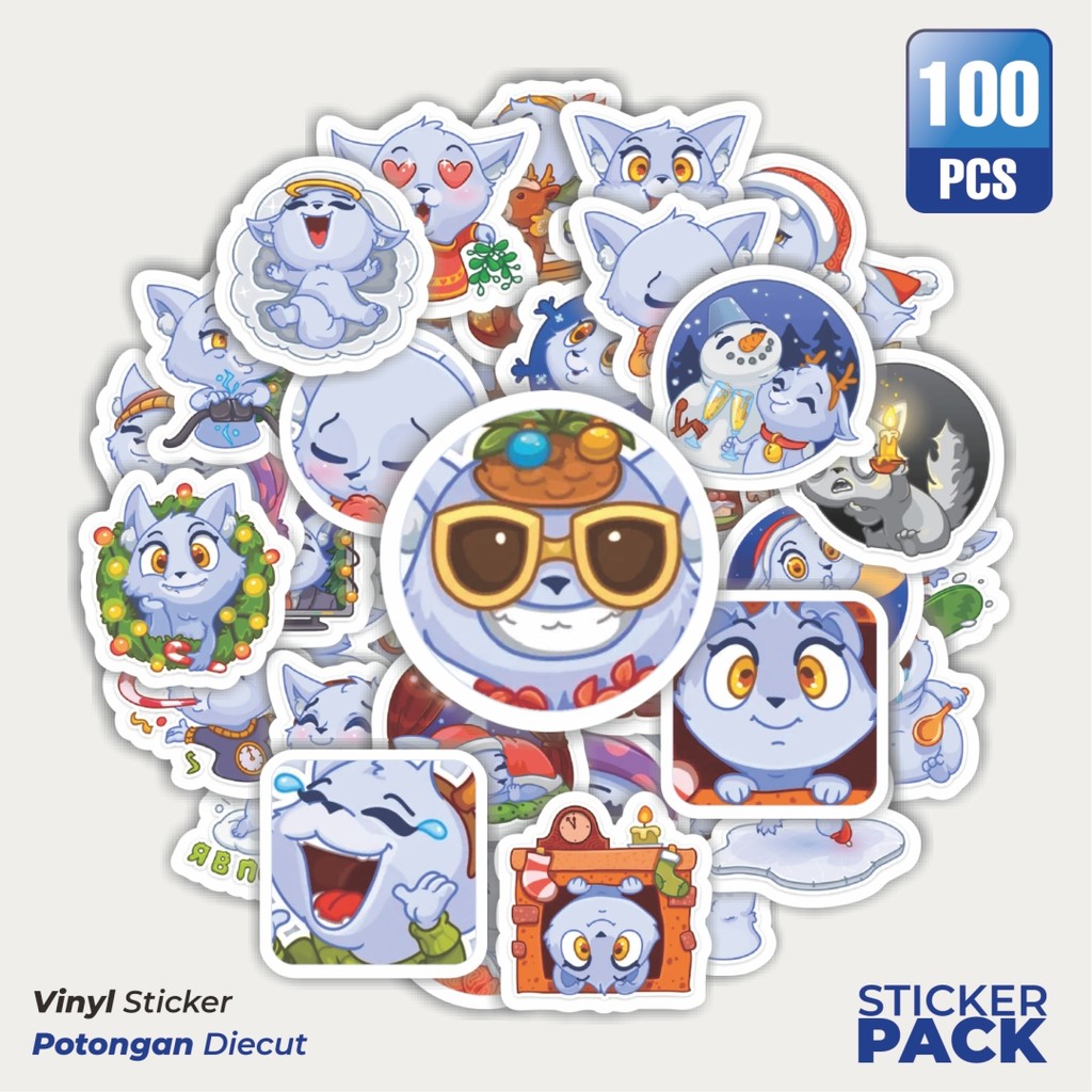 

Stiker Vinyl Funny Character Froz The Ice Wolf Waterproof Aesthetic- Untuk Laptop, Motor, dan Helm - Paper Stationery Pack