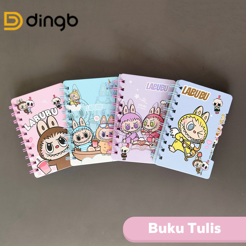 

DINGB Notebook Spiral A6 Capybara, Bear – Buku Catatan Mini Lucu 60 Lembar Bergaris ZXB 800