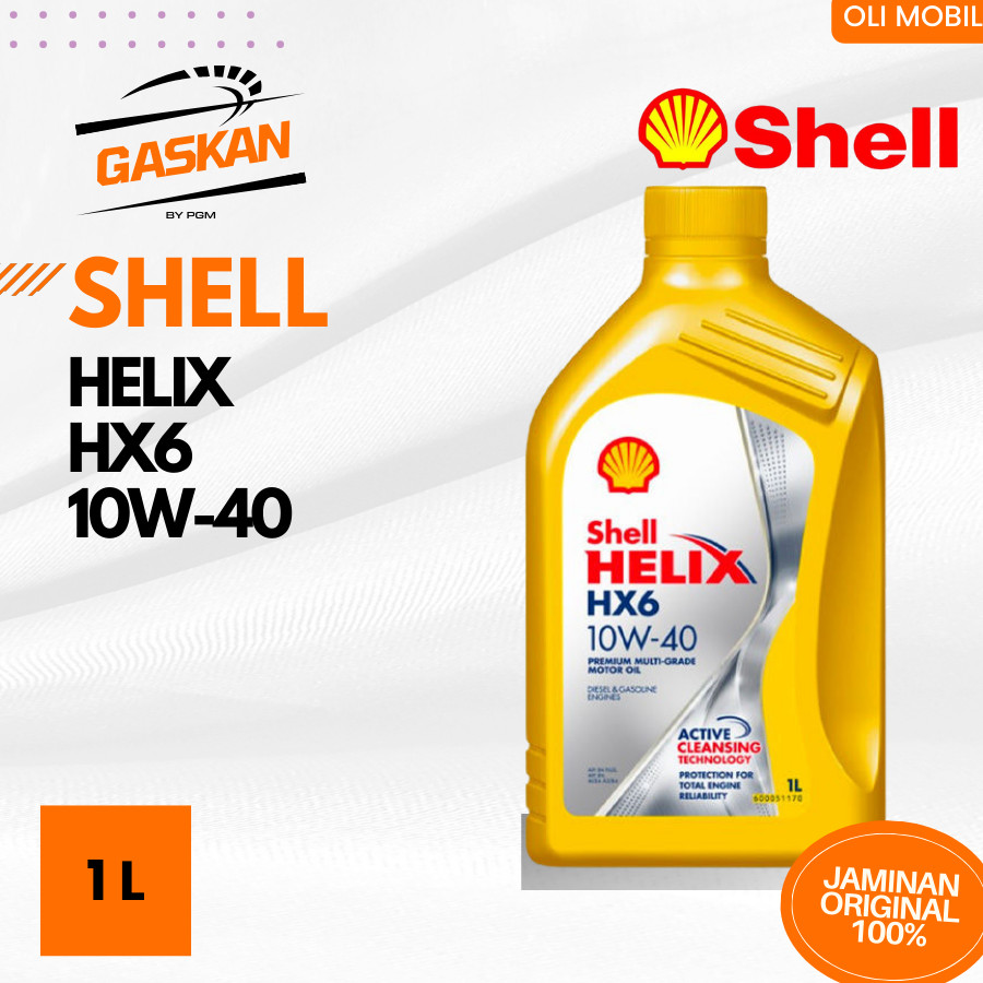 Oli Mobil Shell Helix HX6 10W40 1L (Dijamin Ori 100%)