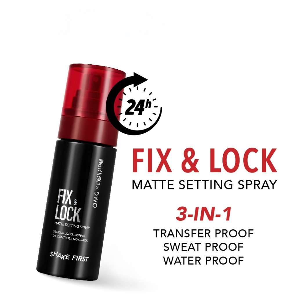 OMG OH MY GLAM FIX & LOCK MATTE SETTING SPRAY 60ML - 24 JAM MAKEUP ANTI-LONGSOR