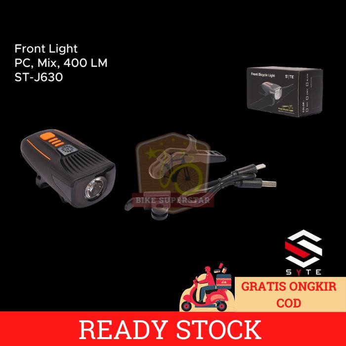 Lampu Depan Sepeda Syte ST-J630 400 Lumen Best Quality