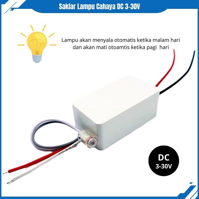 Saklar Lampu Sensor Cahaya DC 3-30V Light Switch Photocell Sensor Otomatis Lampu - cahaya dc
