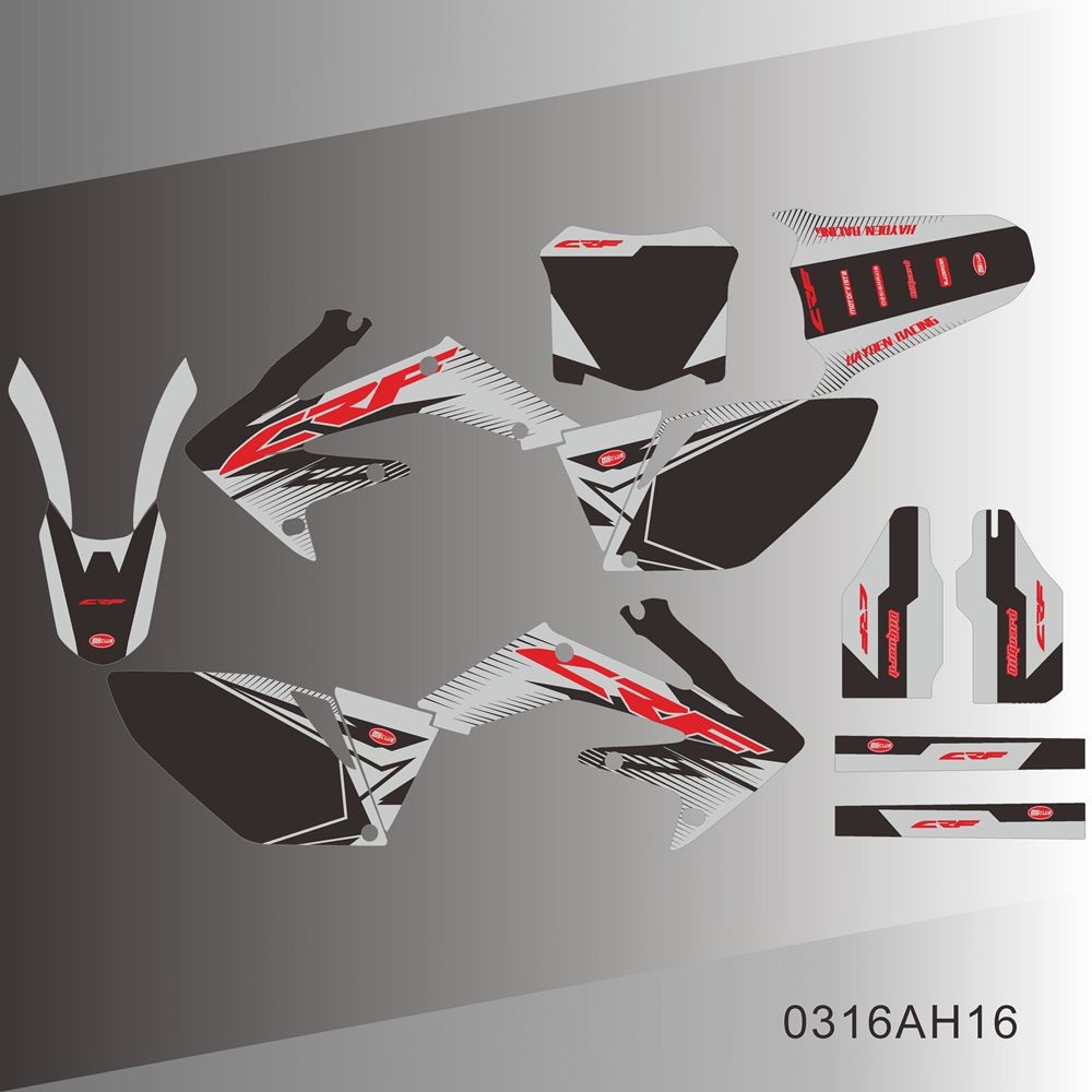 For HONDA CRF250 CRF250R 2006 2007 2008 2009 CRF 250R Full Graphics Decals Stickers Motorcycle Backg