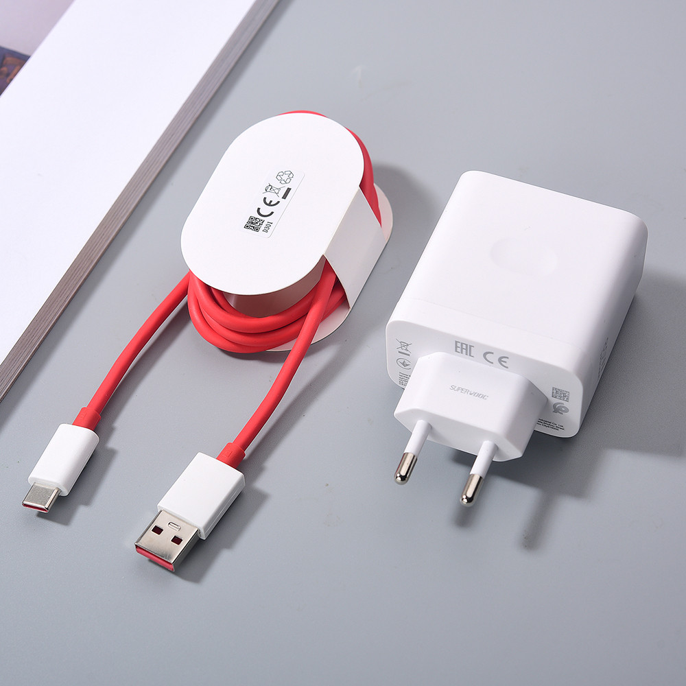 Oneplus 13R Charger 80W Supervooc Charge EU US Fast Power Adapter Type C Cable For One Plus 1+ 13 12