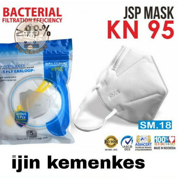 MY BLOOMS - MASKER KN95 JSP/ JSP MASK/ MASKER MEDIS JSP