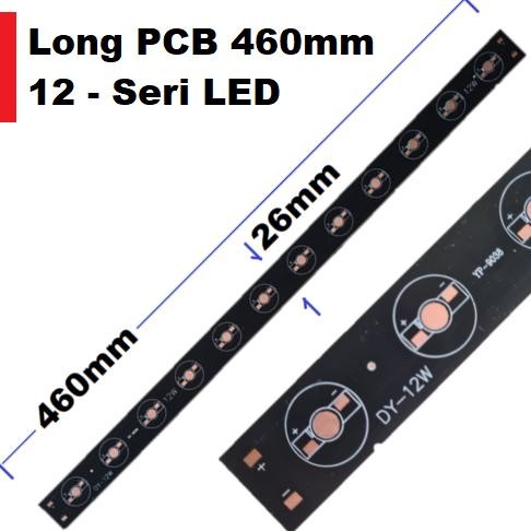 Long Aluminium PCB 460mm HPL Akuarium Aquascape 9W,12W,18W 9,12,18 LED - 9 Titik