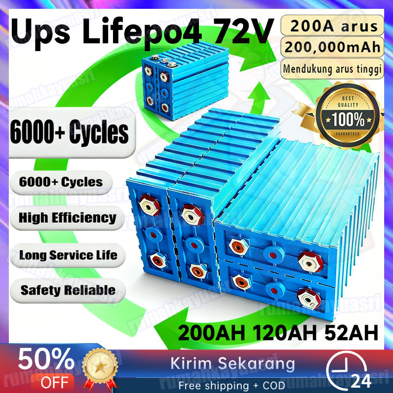 Lifepo4 CATL/BYD Baterai Lifepo4 72V 120ah 200AH 48v 52ah BMS Battery Lifepo4 12v 120ah  200AH plus 