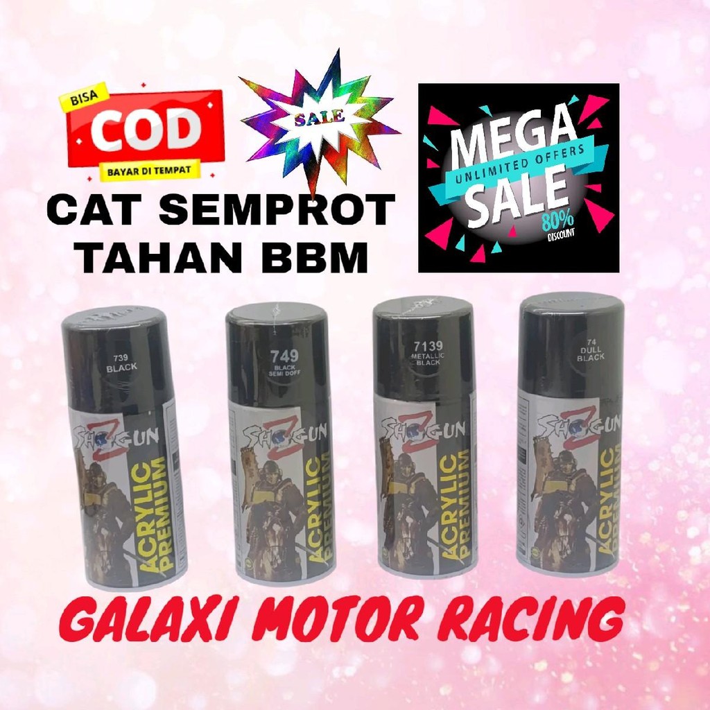 CAT SEMPROT 300 CC HITAM HITAM SEMI DOFF HITAM DOFF HITAM METALIC PILOX SPRAY TAHAN BBM