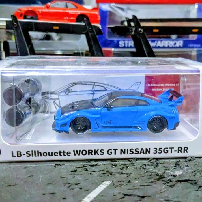 Diecast CM Model LBWK Nissan Skyline GTR R35 Blue Segel