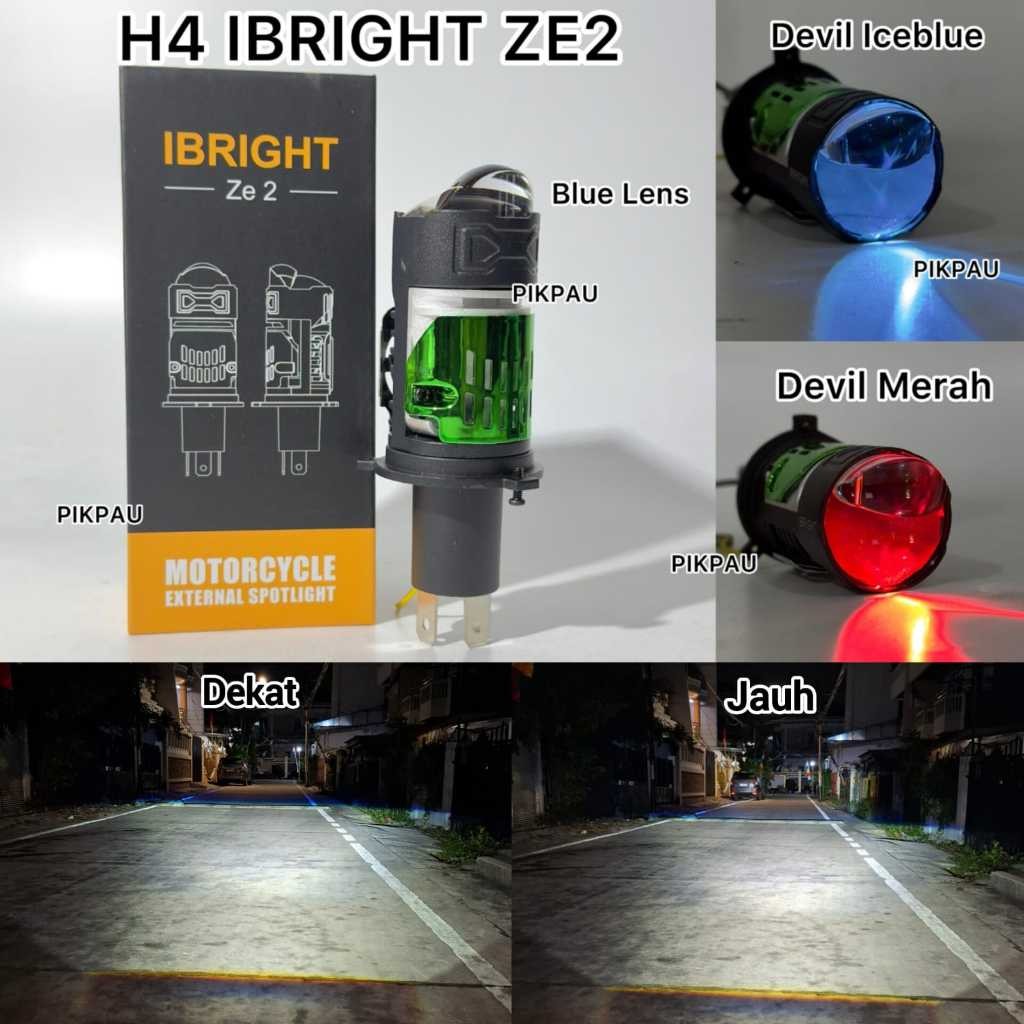 CENTRA.SHOP Lampu Utama IBRIGHT H4 ZE2 Dengan Kipas Pendingin