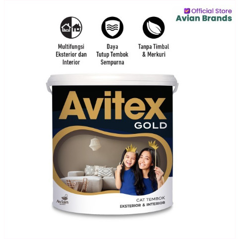 CAT TEMBOK AVITEX GOLD 1KG EXTERIOR DAN INTERIOR PLAFON PLASTER PAPAN GYPSUM BETON BATAKO