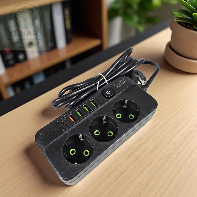 stop kontak berganda Pengisian daya nirkabel Charger Stop Kontak Usb Charger Elektrik Type C 2500w